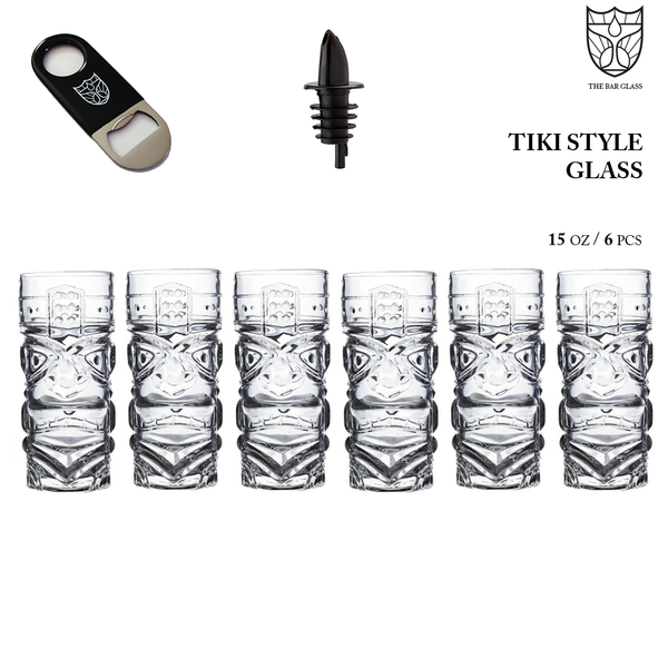 The Bar Glass Tiki Style Glass 15 oz